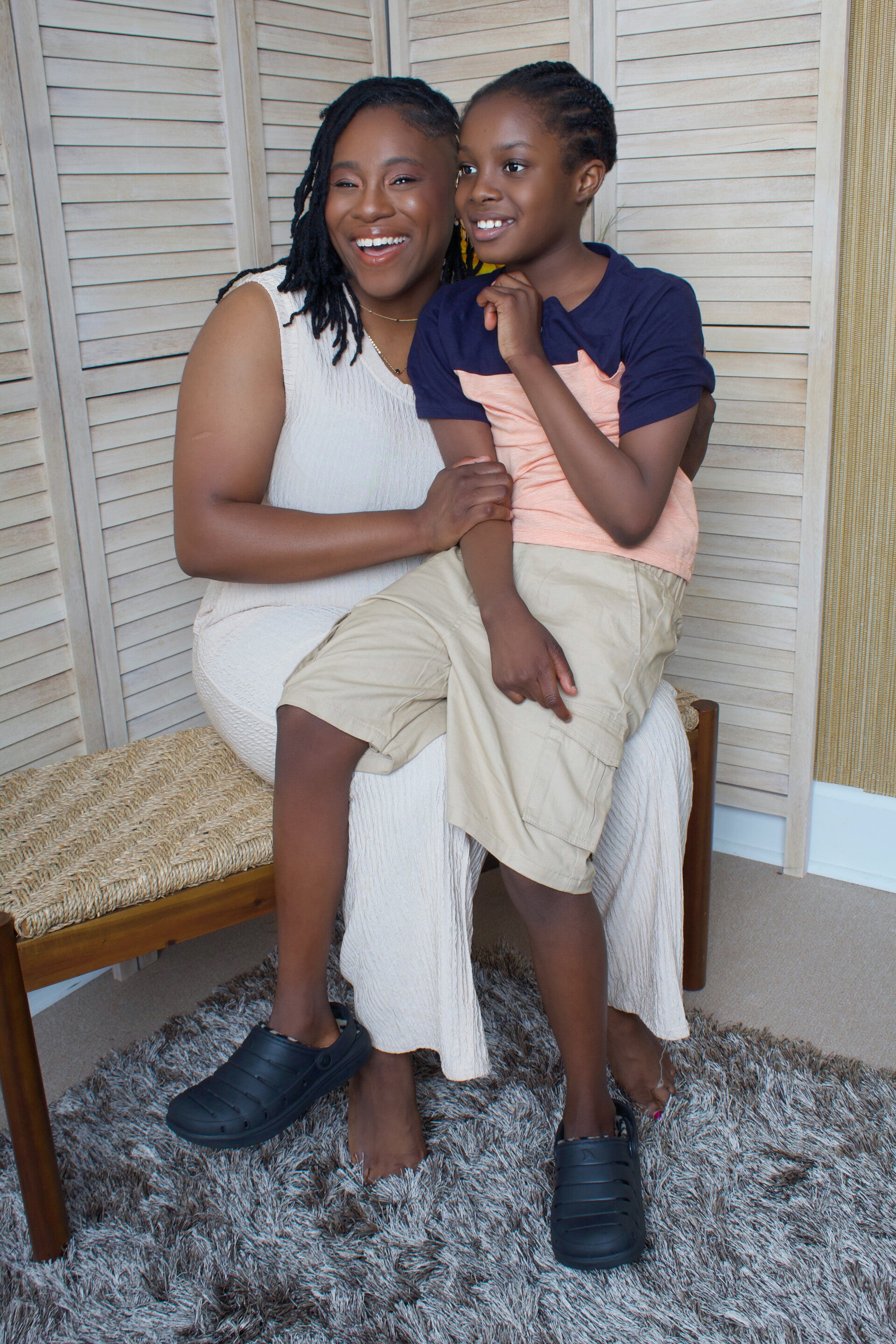Crystal Jordan and her son Zachariah sharing a joyful moment